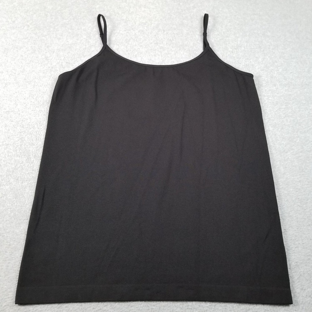 Cato Camisole Women's 18W 20W Black Spaghetti Strap Stretch Tank Top Layer Base